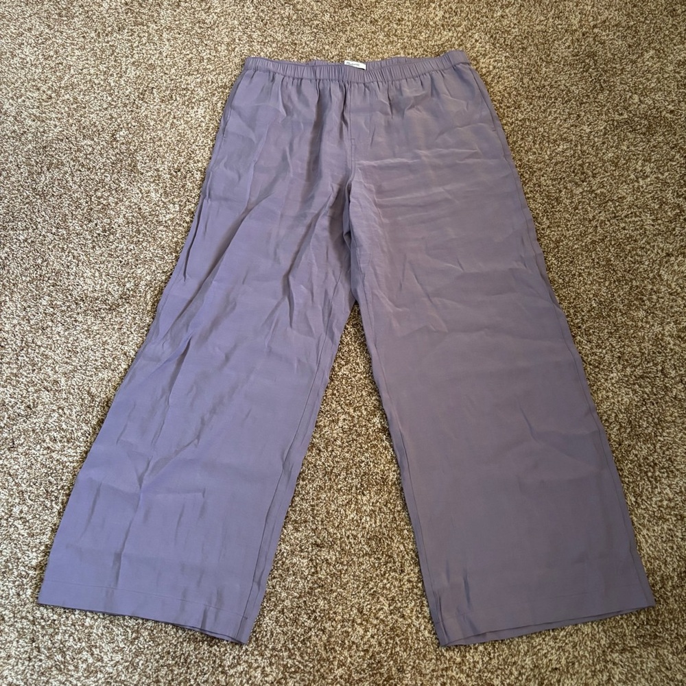 Madewell || Softdrape Modal Wide Leg Pull On Pants Size L - Picture 3 of 15